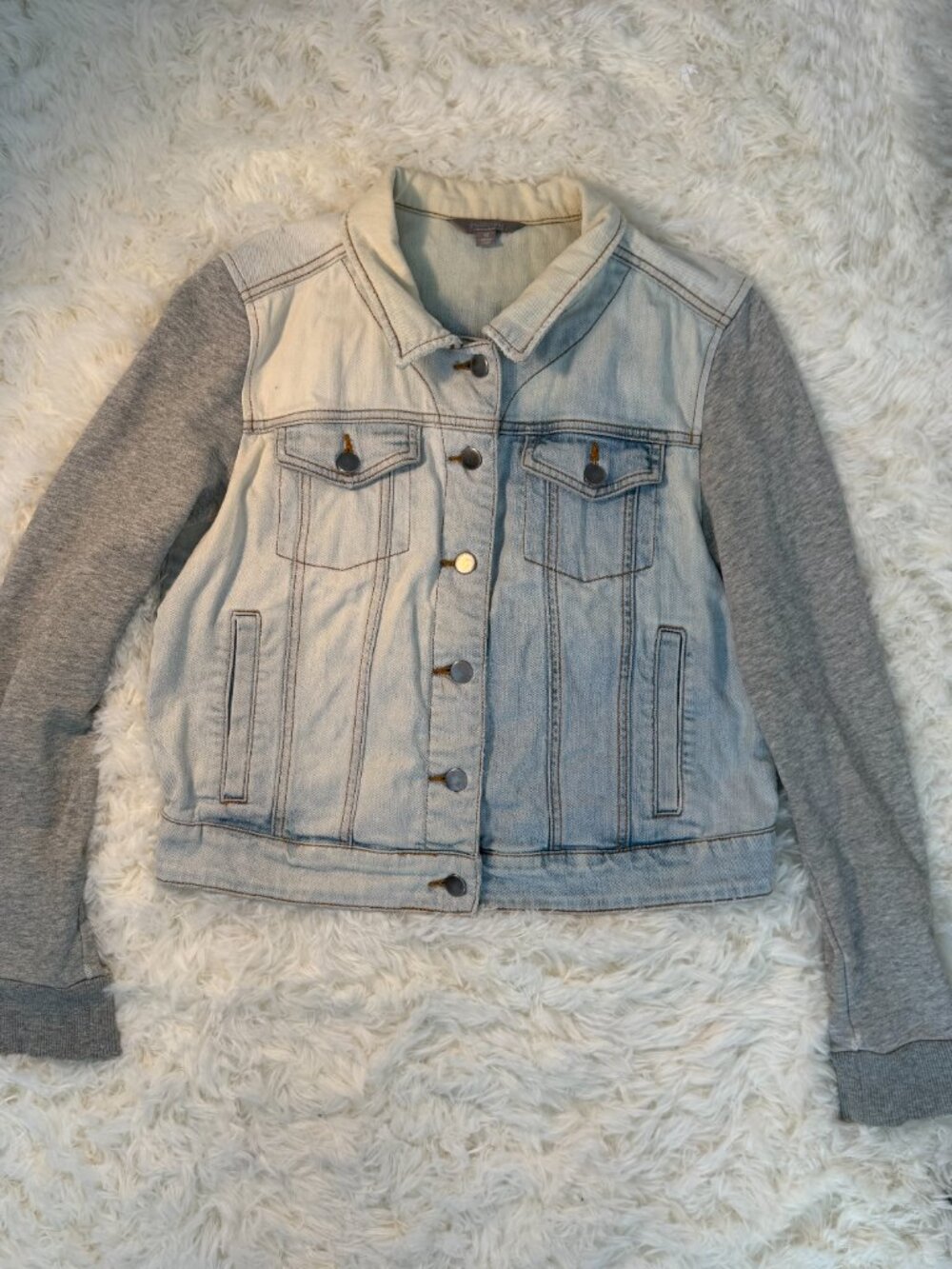 Rubbish Denim Jacket w/ Sweater Sleeves